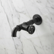 Black industrial cold water wall tap
