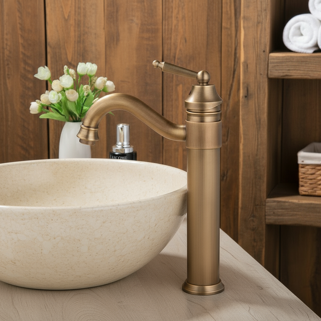Retro Bronze Waschbecken Wasserhahn