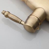 Landelijke keukenkraan antiek brons – uittrekbare sproeikop