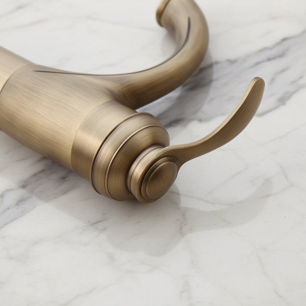 Nostalgic bronze washbasin tap, classic design