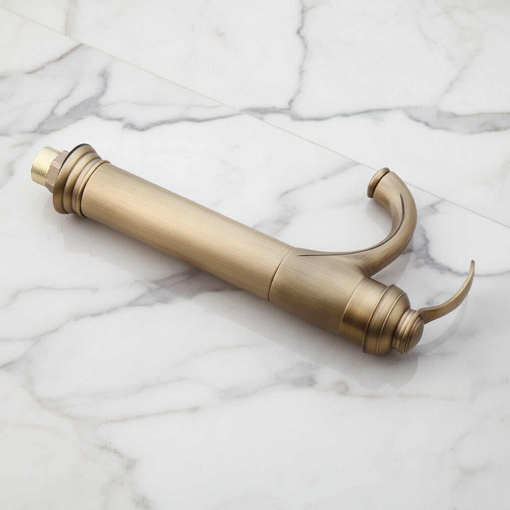 Nostalgic bronze washbasin tap, classic design