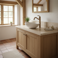 Badique Retro Bronzen Wastafelkraan