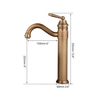 Badique Retro Bronzen Wastafelkraan