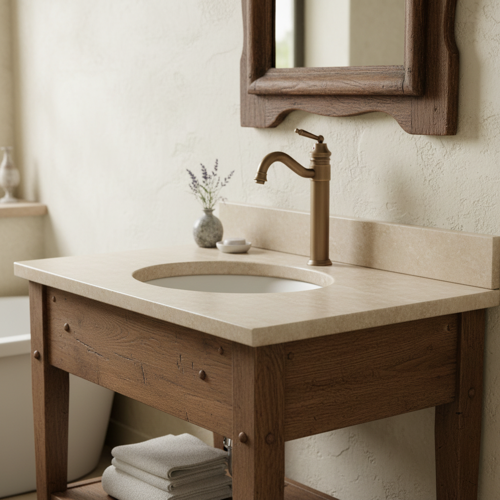 Badique Retro Bronzen Wastafelkraan