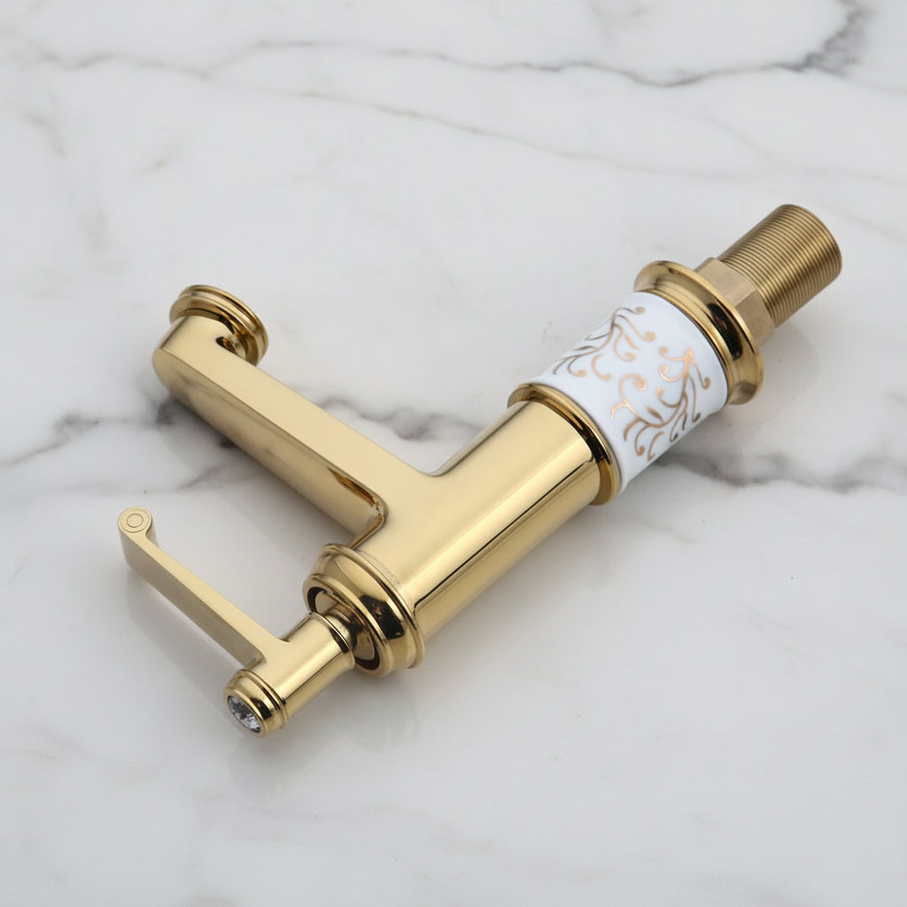Lave-mains doré Badique avec robinet – Céramique