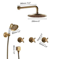 Antique bronze built-in shower