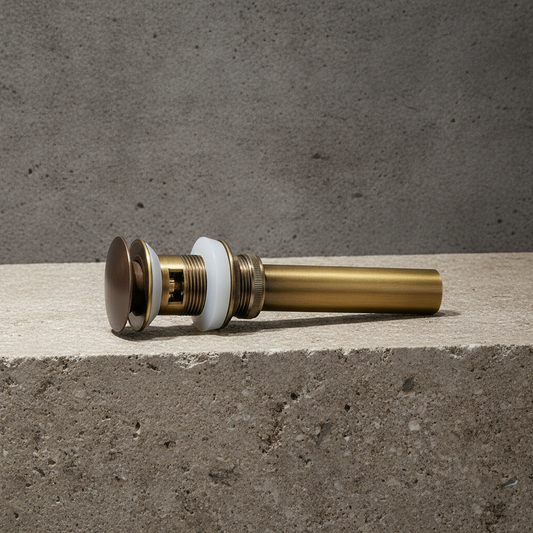 Badique Brons pop-up afvoer met overloop