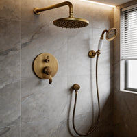 Country-style built-in shower set with hand shower – Nostalgic bronze