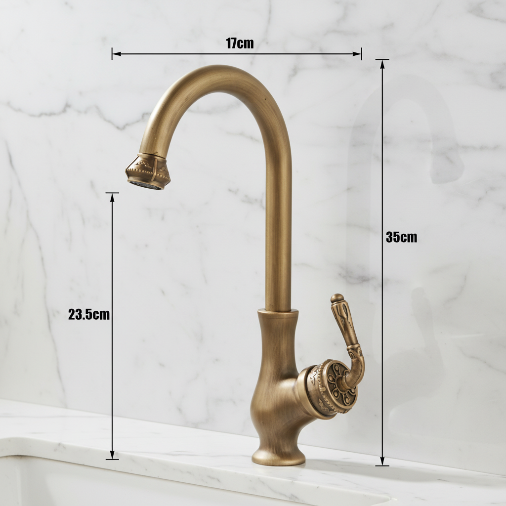 Eleganter Wasserhahn aus Bronze