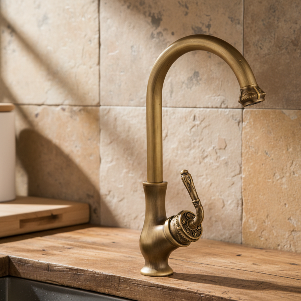 Eleganter Wasserhahn aus Bronze