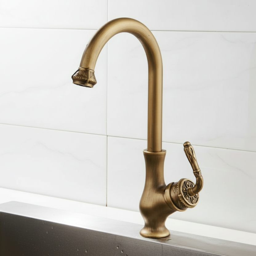 Eleganter Wasserhahn aus Bronze
