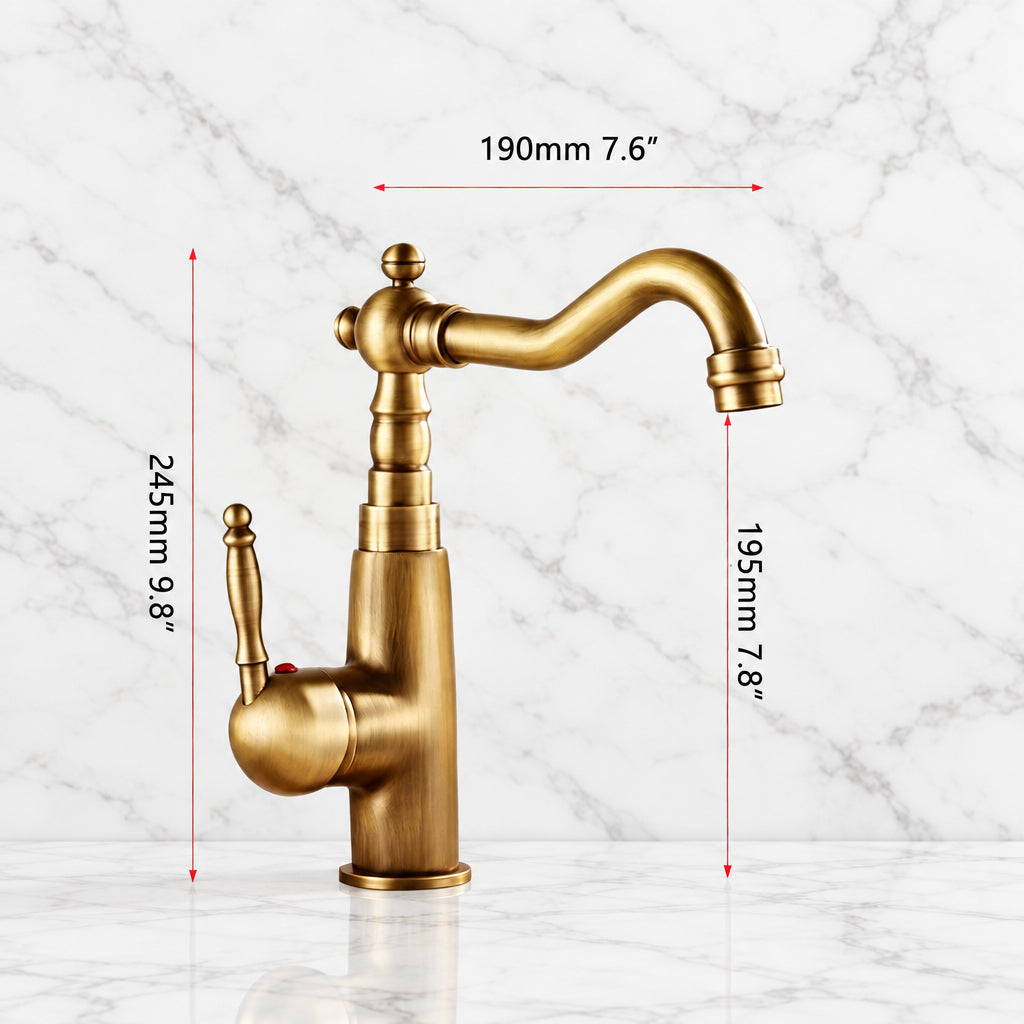 Mitigeur de lavabo classique Badique bronze