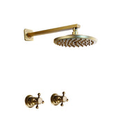 Bronze-colored built-in shower