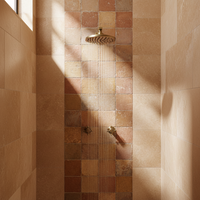Bronze-colored built-in shower