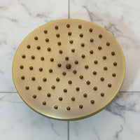 Bronze-colored built-in shower