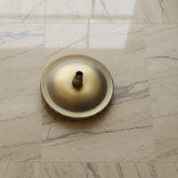Bronze-colored built-in shower