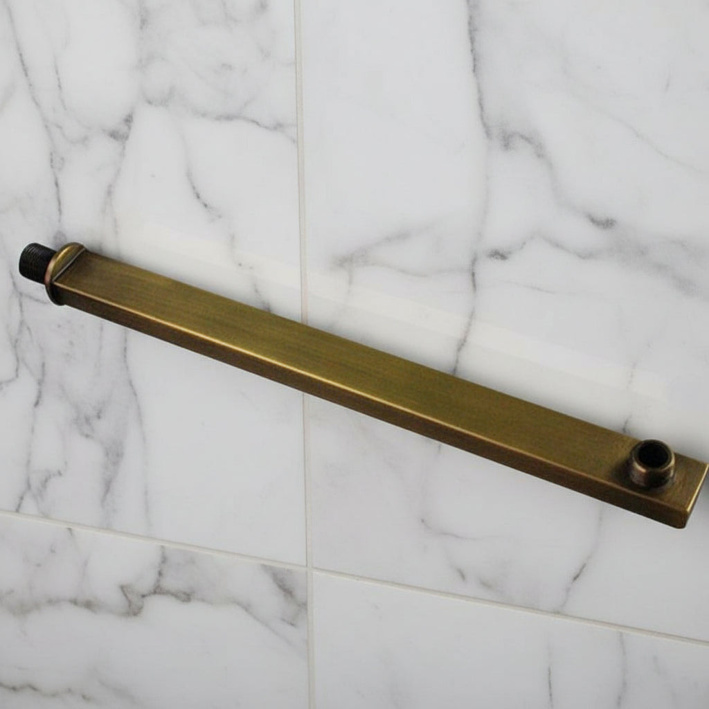 Bronze-colored built-in shower