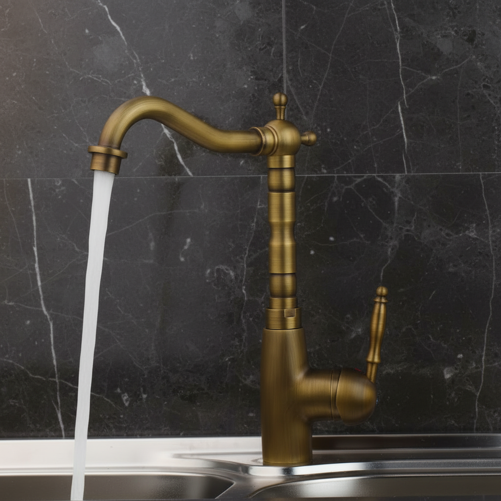 Robinet de lavabo classique Badique en bronze