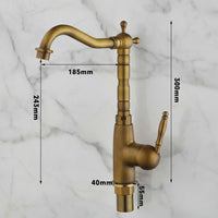 Robinet de lavabo classique Badique en bronze