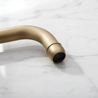 Nostalgic bronze-colored mixer tap with long spout