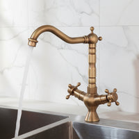 Retro-Nostalgie-Küchenarmatur in Antik-Bronze
