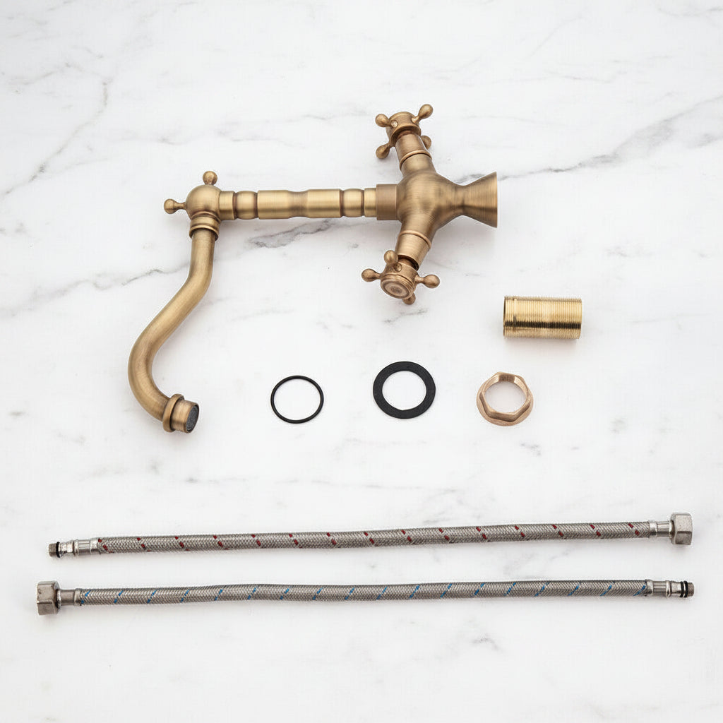 Retro-Nostalgie-Küchenarmatur in Antik-Bronze