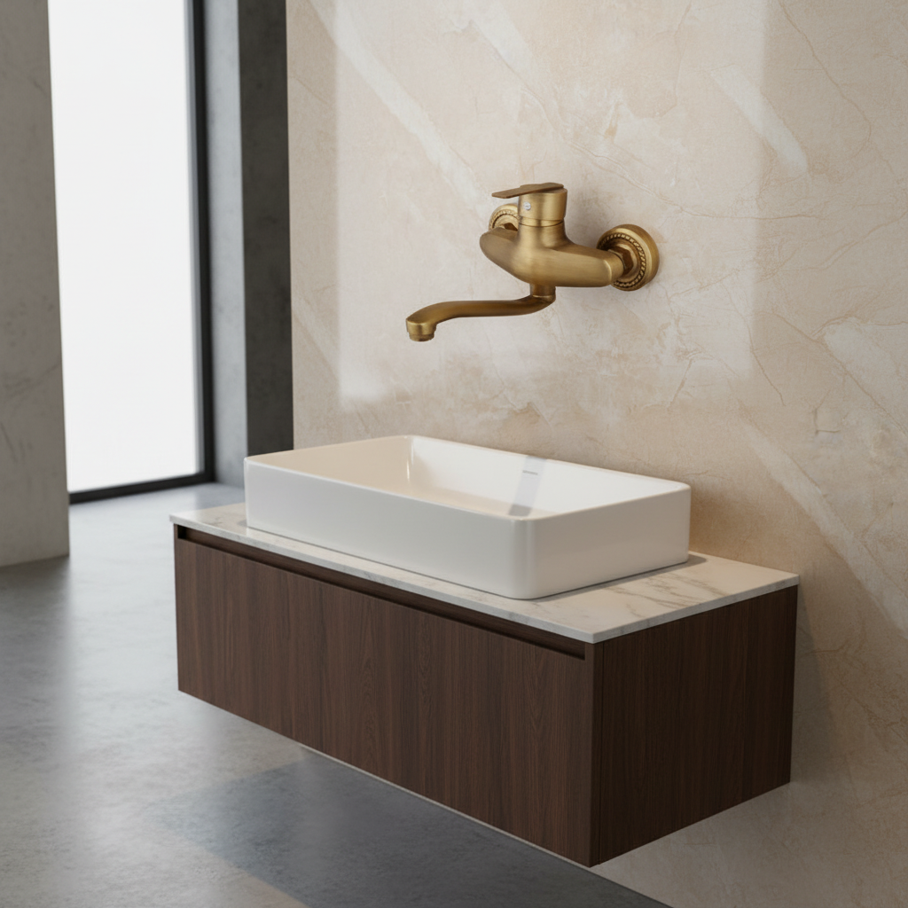 Nostalgic bronze wall tap