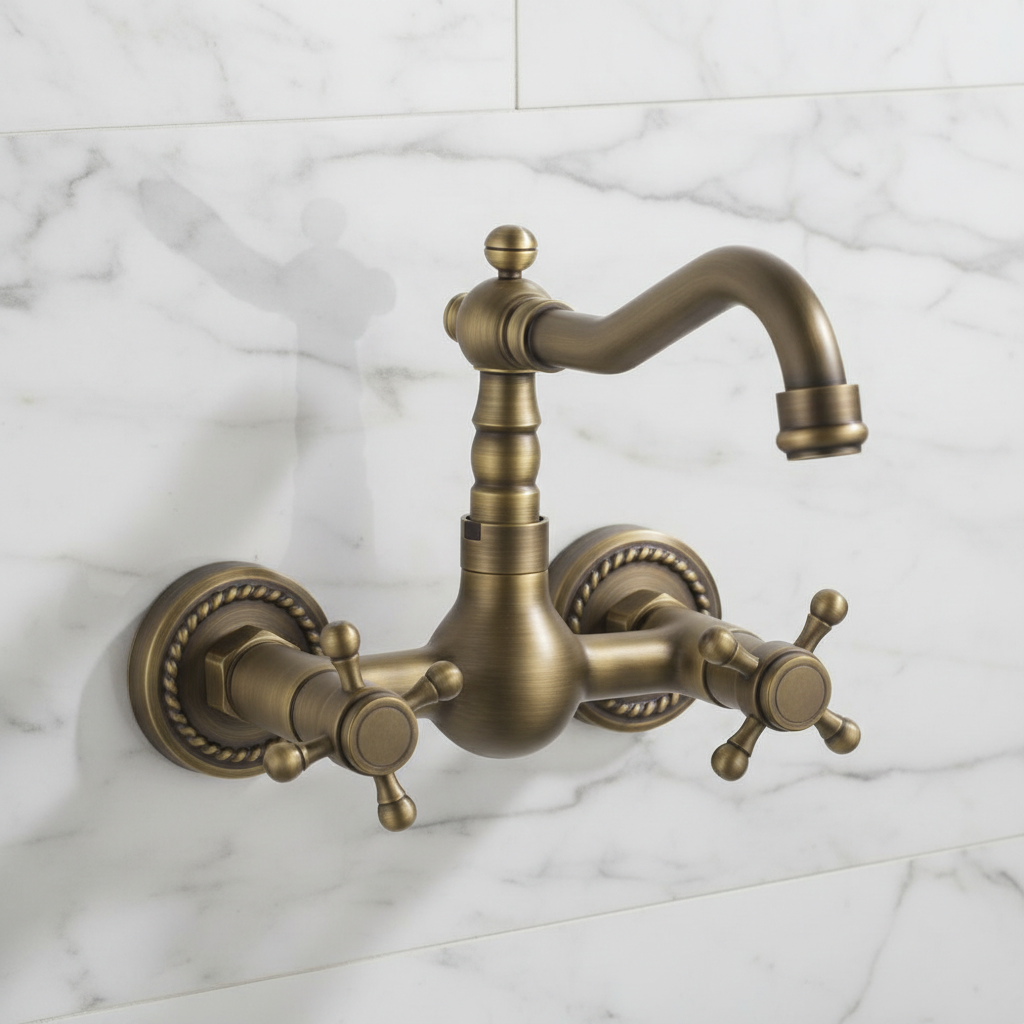 Classic bronze bath tap