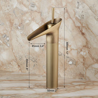 Badique Nostalgische bronzen watervalkraan in landelijke stijl