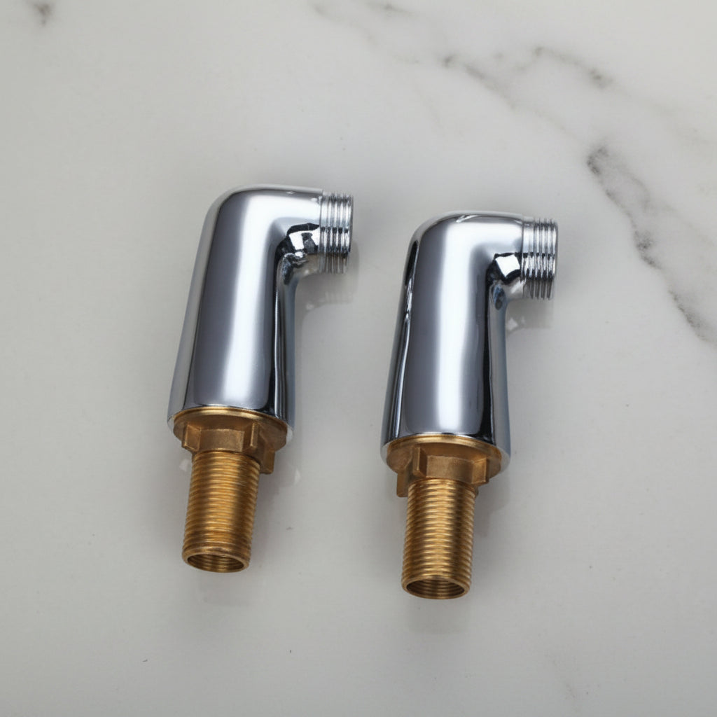 Badewannenarmatur auf Wannenrand Chrom