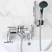 Badewannenarmatur auf Wannenrand Chrom