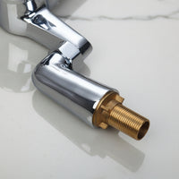 Badewannenarmatur auf Wannenrand Chrom