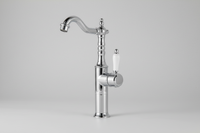 Landelijke wastafelkraan chroom – nostalgisch model