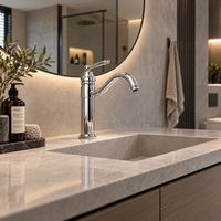 Mitigeur de lavabo rétro chromé Badique