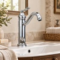 Mitigeur de lavabo rétro chromé Badique