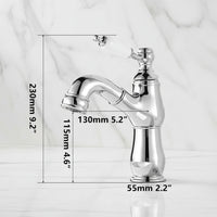 Mitigeur de lavabo chromé Badique avec douchette extractible