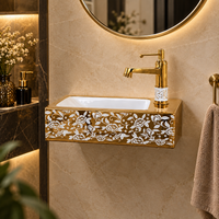 Badique Gouden Toiletfontein met Kraan – Aardewerk