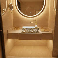 Badique Gouden Toiletfontein met Kraan – Aardewerk