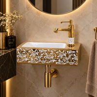 Badique Gouden Toiletfontein met Kraan – Aardewerk