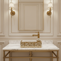 Badique Gouden Toiletfontein met Kraan – Aardewerk