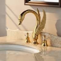 3-piece Golden Swan bath tap