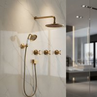 Antique bronze built-in shower