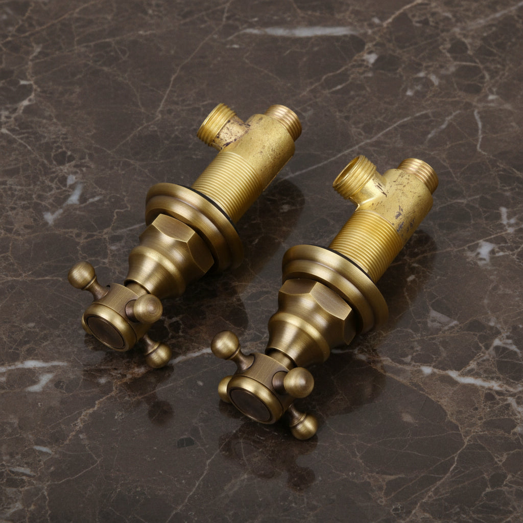 Antique bronze built-in shower
