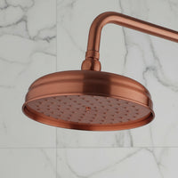 Nostalgic Copper-Colored Surface-Mounted Rain Shower with a Classic Look