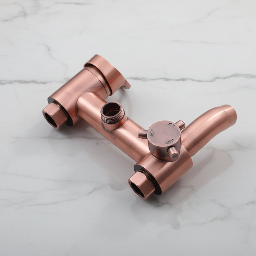 Nostalgic Copper-Colored Surface-Mounted Rain Shower with a Classic Look