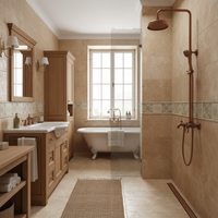 Nostalgic Copper-Colored Surface-Mounted Rain Shower with a Classic Look