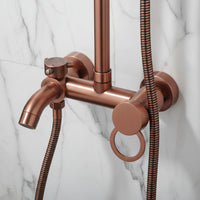 Nostalgic Copper-Colored Surface-Mounted Rain Shower with a Classic Look