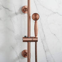 Nostalgic Copper-Colored Surface-Mounted Rain Shower with a Classic Look