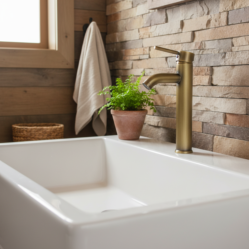 Mitigeur lavabo haut Badique bronze