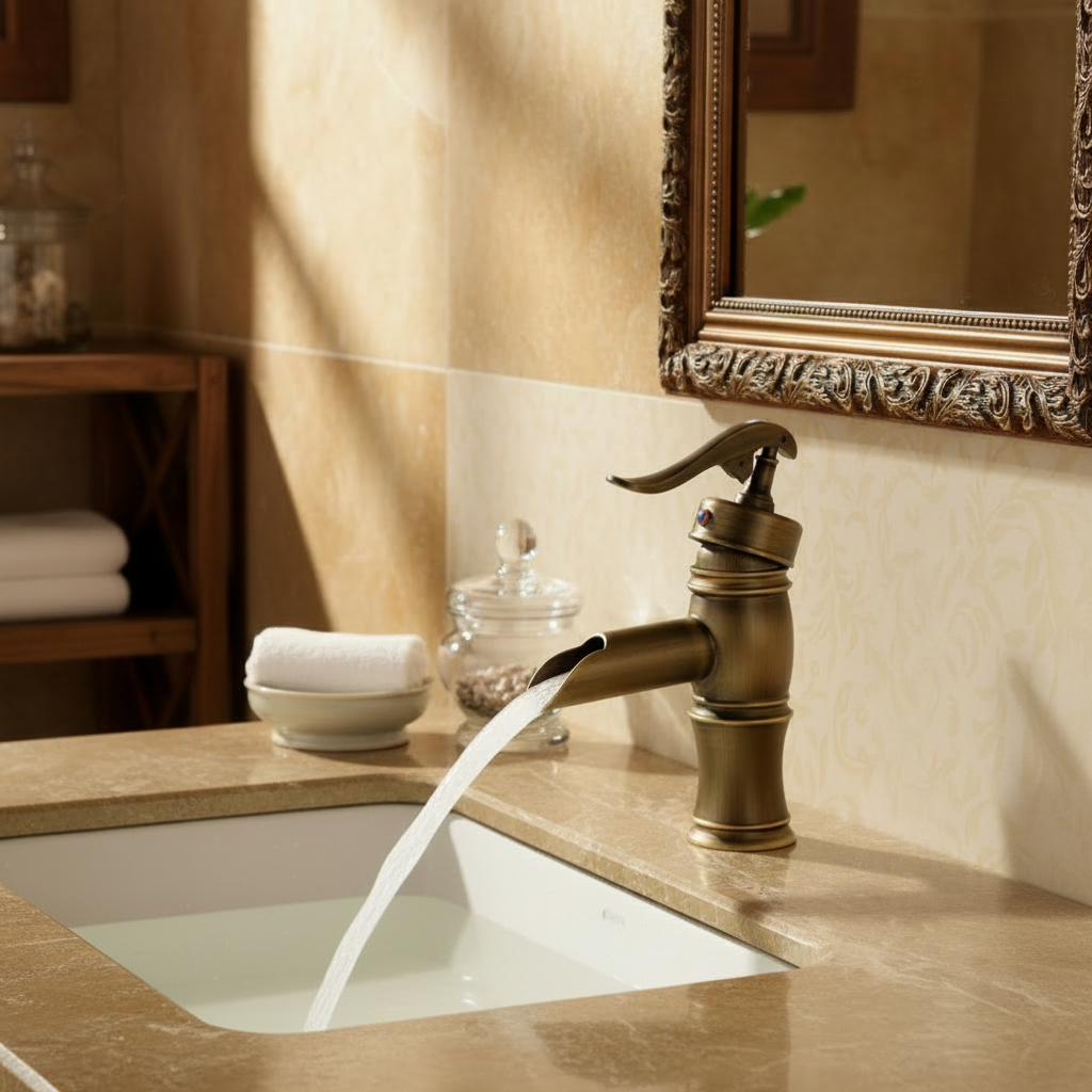 Robinet de lavabo Badique en bronze classique